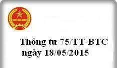 Thông tư 75/2015/TT-BTC