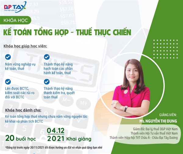 [TUYỂN SINH KHOÁ HỌC]  KẾ TOÁN TỔNG HỢP - THUẾ THỰC CHIẾN 