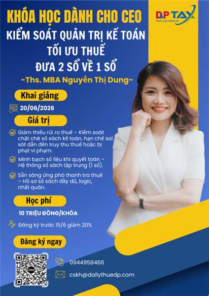 KHÓA HỌC KIỂM SOÁT QUẢN TRỊ KẾ TOÁN - TỐI ƯU THUẾ - ĐƯA 2 SỔ VỀ 1 SỔ